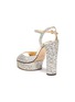  - JIMMY CHOO - 'Peachy 125' coarse glitter platform sandals