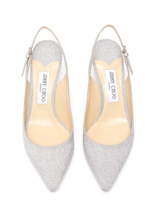 Detail View - Click To Enlarge - JIMMY CHOO - 'Erin 60' glitter slingback pumps