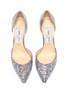 Detail View - Click To Enlarge - JIMMY CHOO - 'Esther 85' coarse glitter metallic leather d'Orsay pumps
