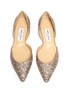 Detail View - Click To Enlarge - JIMMY CHOO - 'Esther' coarse glitter d'Orsay flats