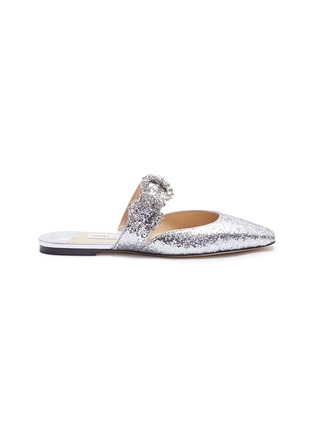 Main View - Click To Enlarge - JIMMY CHOO - 'Gee' jewelled buckle glitter slides