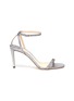 Main View - Click To Enlarge - JIMMY CHOO - 'Minny 85' holographic effect leather sandals