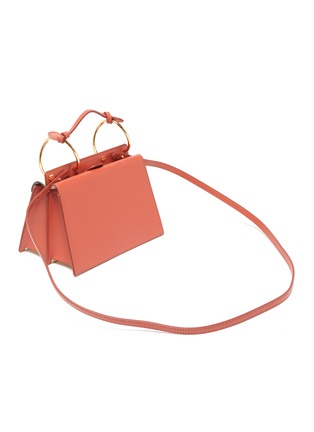 Detail View - Click To Enlarge - DANSE LENTE - 'Phoebe Bis' colourblock asymmetric flap leather crossbody bag
