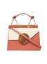 Main View - Click To Enlarge - DANSE LENTE - 'Phoebe Bis' colourblock asymmetric flap leather crossbody bag