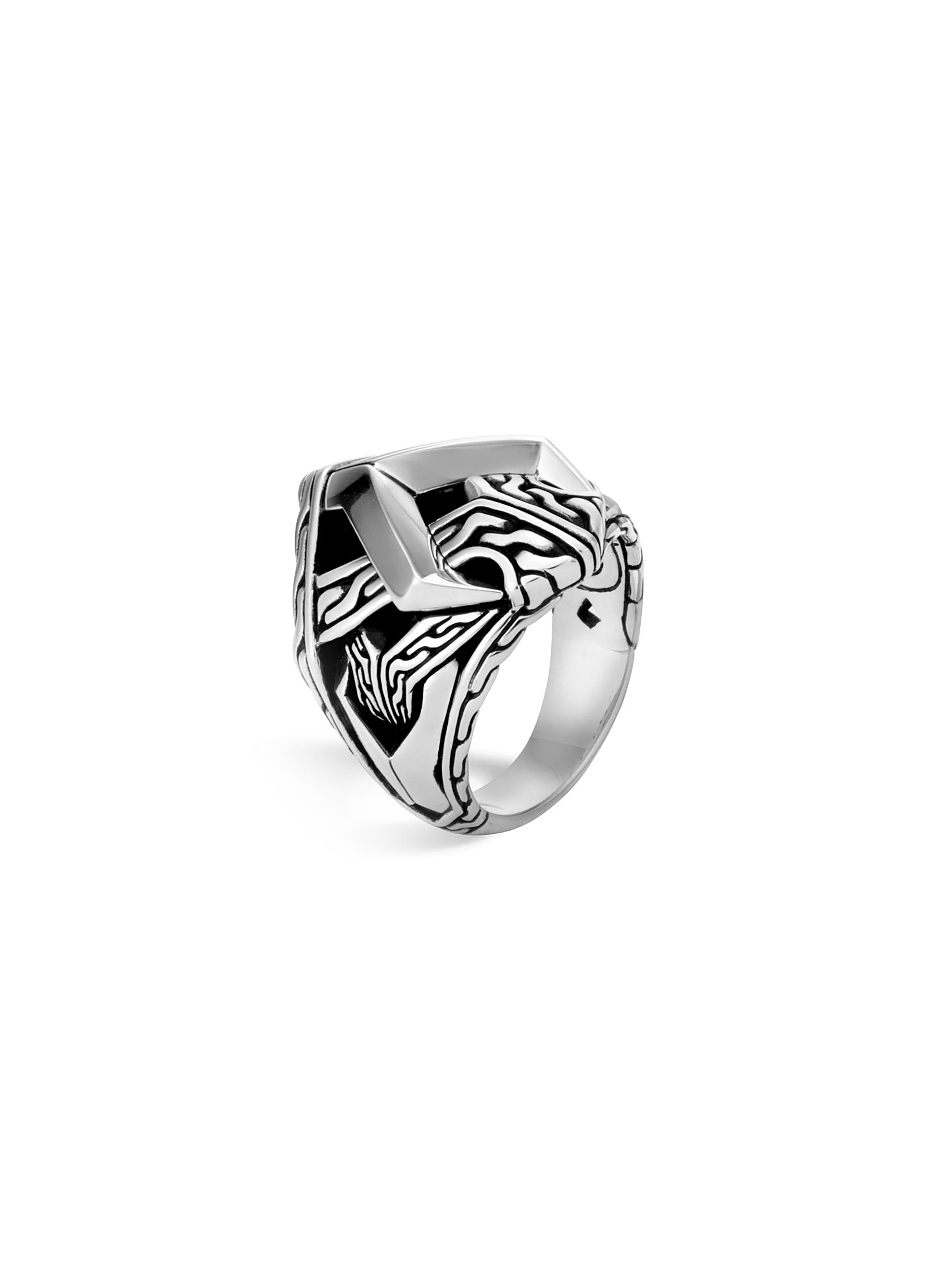 John Hardy Men's Classic Chain Asli Silver Link Ring In Metallic