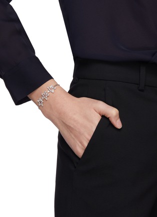 Figure View - Click To Enlarge - CZ BY KENNETH JAY LANE - Cubic zirconia cutout star charm bracelet