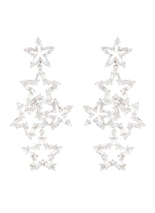 Main View - Click To Enlarge - CZ BY KENNETH JAY LANE - Cubic zirconia cutout star drop earrings
