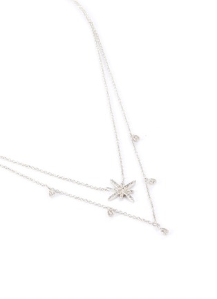 Detail View - Click To Enlarge - CZ BY KENNETH JAY LANE - Cubic zirconia tiered star pendant necklace