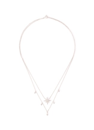 Main View - Click To Enlarge - CZ BY KENNETH JAY LANE - Cubic zirconia tiered star pendant necklace