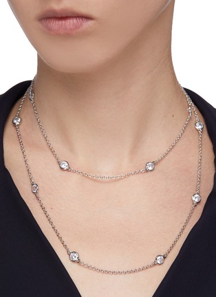 Figure View - Click To Enlarge - CZ BY KENNETH JAY LANE - Cubic zirconia station necklace