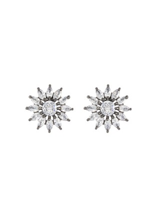 Main View - Click To Enlarge - CZ BY KENNETH JAY LANE - Cubic zirconia marquise cut rim stud earrings