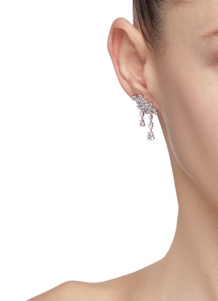 Figure View - Click To Enlarge - CZ BY KENNETH JAY LANE - Cubic zirconia cluster drop earrings