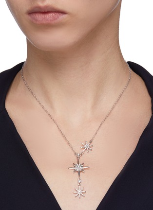 Figure View - Click To Enlarge - CZ BY KENNETH JAY LANE - Cubic zirconia star pendant necklace