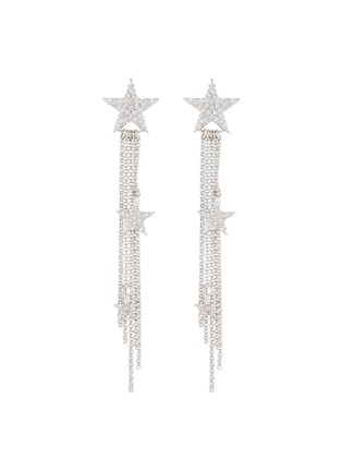 Main View - Click To Enlarge - CZ BY KENNETH JAY LANE - Cubic zirconia star fringe earrings