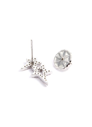 Detail View - Click To Enlarge - CZ BY KENNETH JAY LANE - Cubic zirconia double star stud earrings