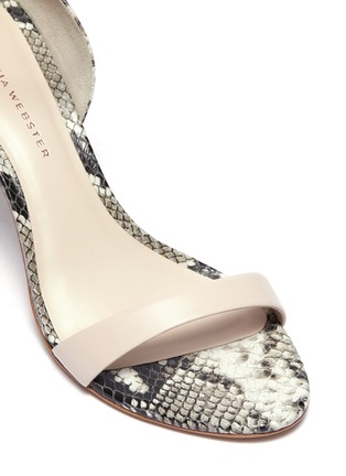 Detail View - Click To Enlarge - SOPHIA WEBSTER - 'Nicole' ankle strap snake embossed leather sandals