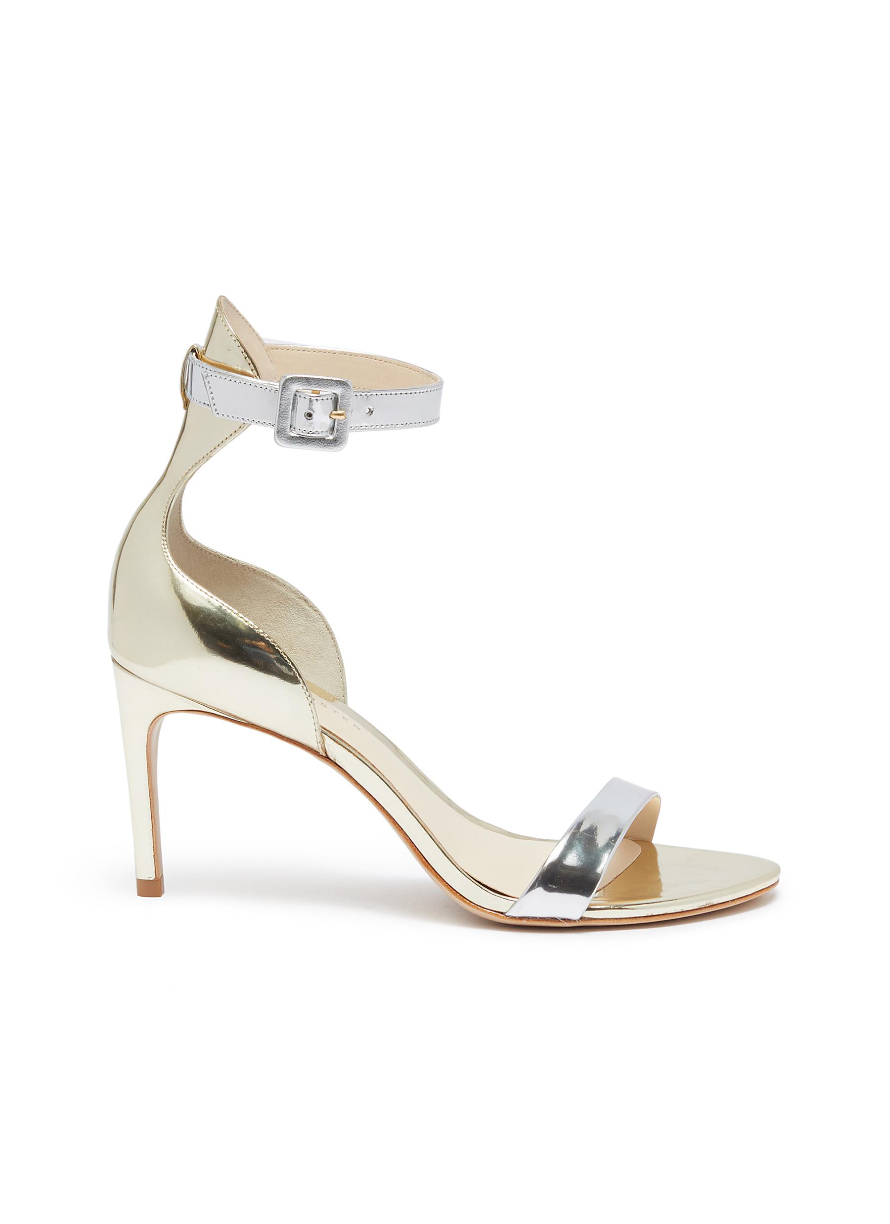 Nicole ankle strap mirror leather sandals by Sophia Webster