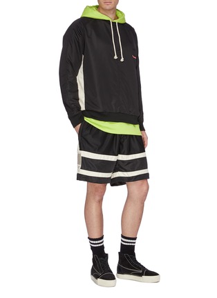 Figure View - Click To Enlarge - DANIEL PATRICK - Colourblock snap button outseam windbreaker sweatshirt