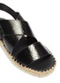 Detail View - Click To Enlarge - VINCE - 'Tension' cross strap snake embossed leather espadrille sandals