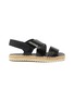 Main View - Click To Enlarge - VINCE - 'Tension' cross strap snake embossed leather espadrille sandals