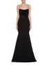Main View - Click To Enlarge - ALEX PERRY - 'Clay' satin panel crepe gown