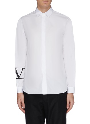 Main View - Click To Enlarge - VALENTINO GARAVANI - 'VLOGO' print cuff shirt