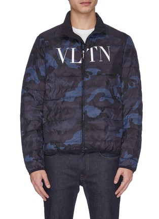 Main View - Click To Enlarge - VALENTINO GARAVANI - 'VLTN' reversible camouflage print puffer jacket
