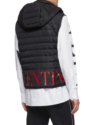 Back View - Click To Enlarge - VALENTINO GARAVANI - Logo print down puffer vest