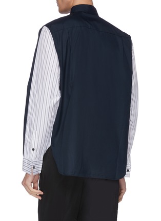 Back View - Click To Enlarge - THE WORLD IS YOUR OYSTER - Stripe panel shirt