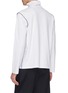Back View - Click To Enlarge - THE WORLD IS YOUR OYSTER - Slogan patch asymmetric overlock stitch high neck top
