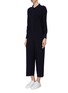 Front View - Click To Enlarge - NORMA KAMALI - Belted cropped jumpsuit