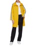 Figure View - Click To Enlarge - NORMA KAMALI - Stripe sleeve trench coat