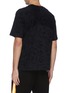 Back View - Click To Enlarge - MC Q - Swallow velvet flock print panelled T-shirt