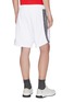 Back View - Click To Enlarge - MC Q - Logo jacquard stripe outseam sweat shorts