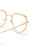 Detail View - Click To Enlarge - CHLOÉ - Acetate front metal heart frame optical glasses