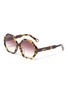 Main View - Click To Enlarge - CHLOÉ - 'Willow' tortoiseshell acetate octagon frame sunglasses