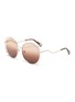 Main View - Click To Enlarge - CHLOÉ - 'Carlina' cutout metal oversized round sunglasses