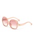 Main View - Click To Enlarge - CHLOÉ - Acetate scalloped oversized round sunglasses