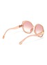 Figure View - Click To Enlarge - CHLOÉ - Acetate scalloped oversized round sunglasses