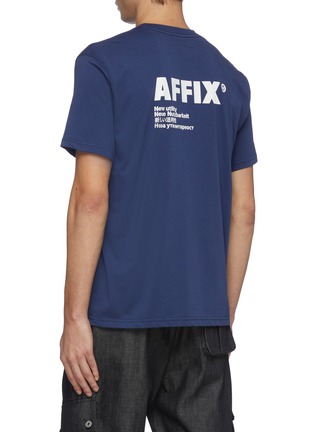 Back View - Click To Enlarge - AFFIX - Logo slogan print T-shirt
