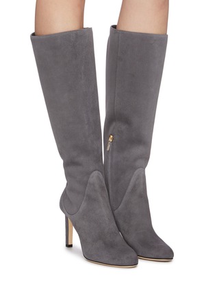 Figure View - Click To Enlarge - JIMMY CHOO - 'Tempe 85' suede knee high boots