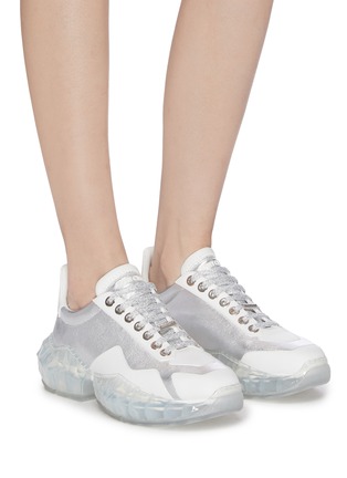 Figure View - Click To Enlarge - JIMMY CHOO - 'Diamond' chunky leather sneakers