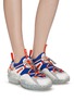 Figure View - Click To Enlarge - JIMMY CHOO - 'Diamond' chunky mesh patchwork sneakers