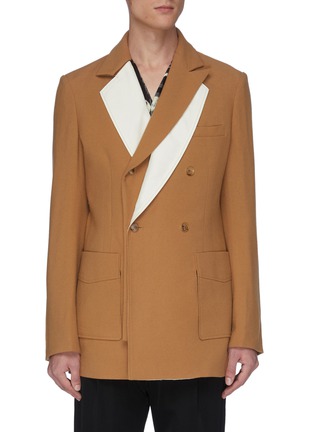 Main View - Click To Enlarge - BED J.W. FORD - Layered lapel double breasted blazer