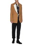 Figure View - Click To Enlarge - BED J.W. FORD - Layered lapel double breasted blazer