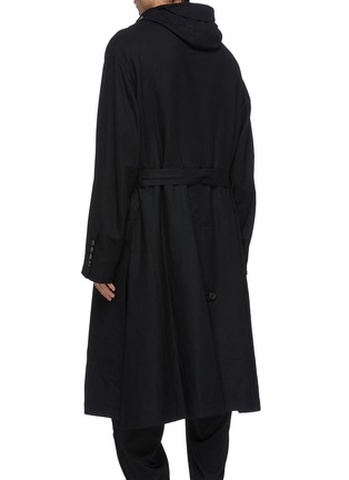 Back View - Click To Enlarge - BED J.W. FORD - Cutout sleeve belted hooded coat