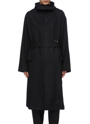 Main View - Click To Enlarge - BED J.W. FORD - Cutout sleeve belted hooded coat