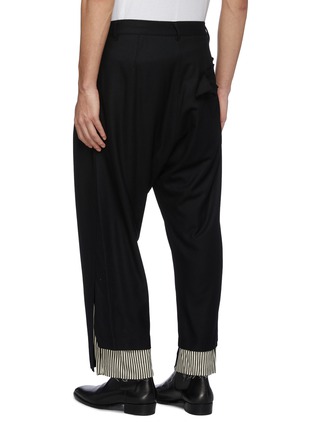 Back View - Click To Enlarge - BED J.W. FORD - Layered pinstripe cuff pants