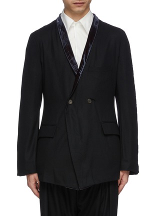 Main View - Click To Enlarge - BED J.W. FORD - Velvet shawl lapel soft blazer