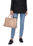 Figure View - Click To Enlarge - VALENTINO GARAVANI - Valentino Garavani 'VLOGO Escape' logo embossed medium leather tote
